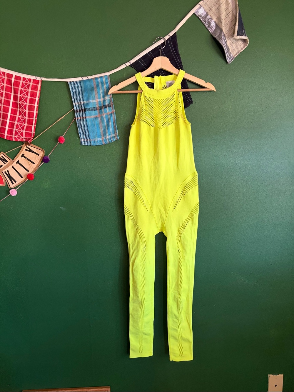 As-is Adidas x Ivy Park Neon Yellow Jumpsuit size Small